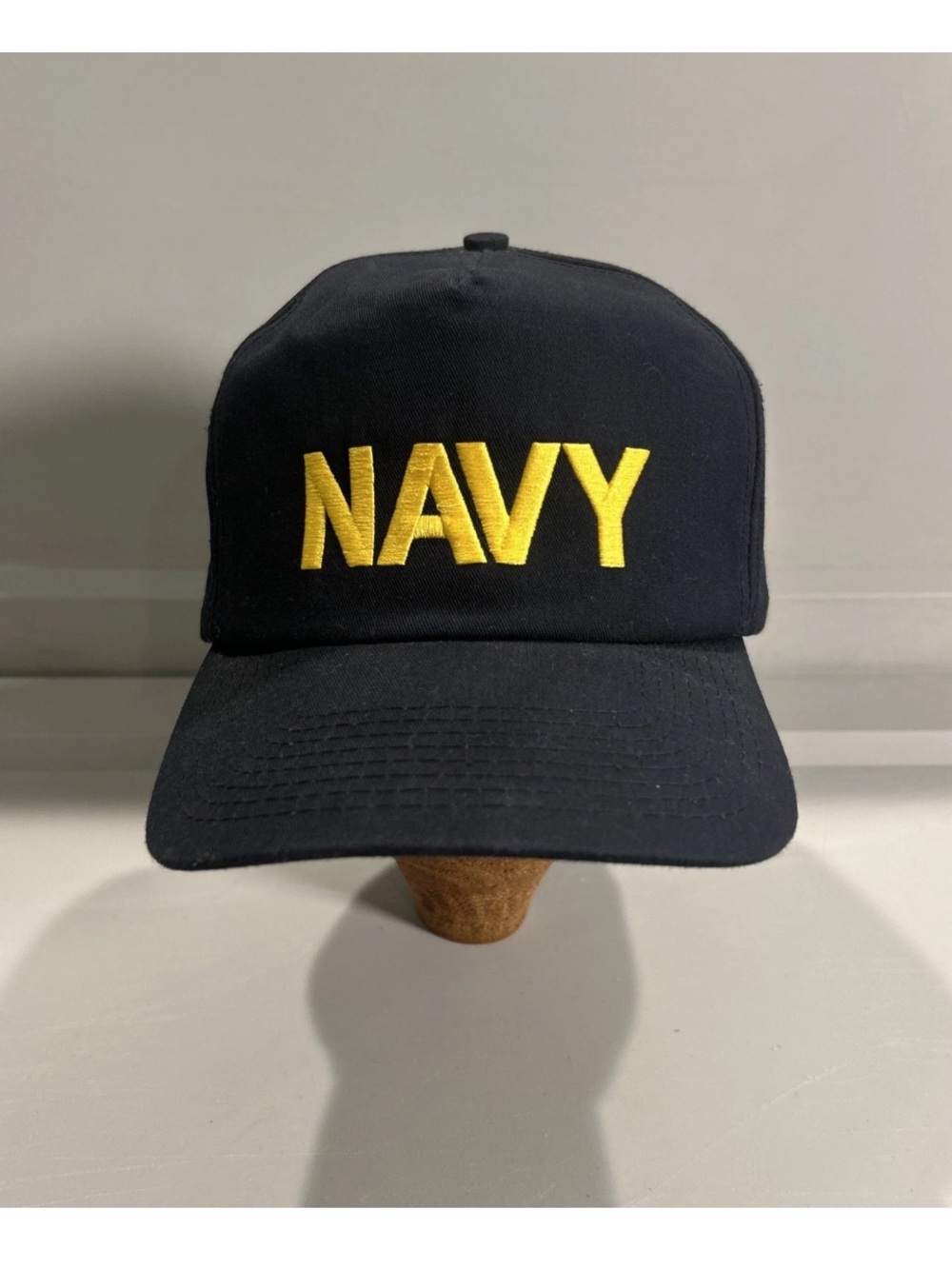 Vintage US Navy Military Hat SnapBack Made In The USA Black OSFM Truckers Cap